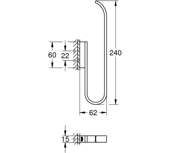 Держатель запасного рулона бумаги Grohe Selection холодный рассвет матовый 41067GN0