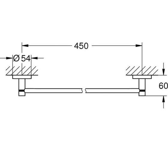 Держатель для банного полотенца Grohe Essentials теплый закат глянец 40688DA1