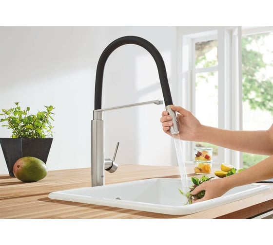 Смеситель для кухонной мойки Grohe Concetto профессиональный, суперсталь 31491DC0