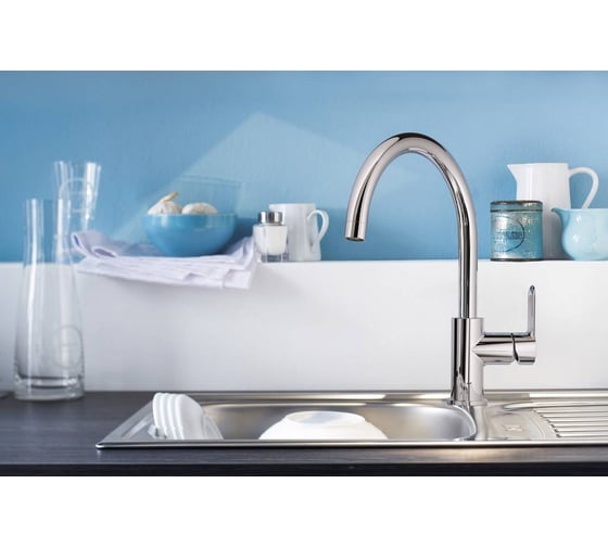 Смеситель для кухонной мойки Grohe BauEdge хром 31367000