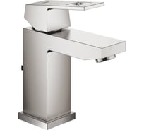 Смеситель для раковины Grohe Eurocube с донным клапаном, суперсталь 23127DC0