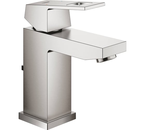 Смеситель для раковины Grohe Eurocube с донным клапаном, суперсталь 23127DC0 1