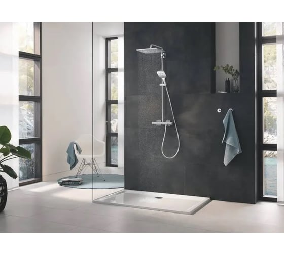 Душевая система Grohe с термостатом для настенного монтажа Rainshower SmartActive 310, хром 26649000
