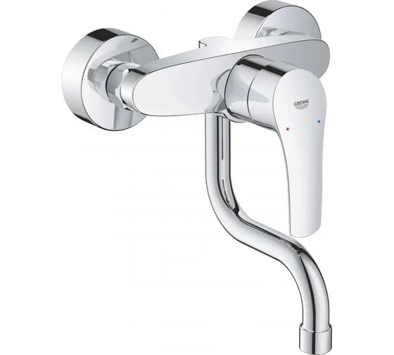 Смеситель для кухонной мойки Grohe Eurosmart настенный монтаж, вынос излива 150 мм, хром 31509003