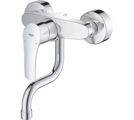 Смеситель для кухонной мойки Grohe Eurosmart настенный монтаж, вынос излива 150 мм, хром 31509003