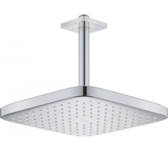 Верхний душ Grohe Tempesta 250 CUBE, квадратный + душевой кронштейн потолочный 142 мм, хром 26683000 1