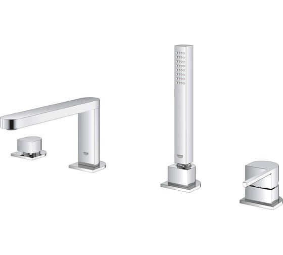 Смеситель для ванны Grohe Plus на 4 отверстия, на край ванны, хром 29307003