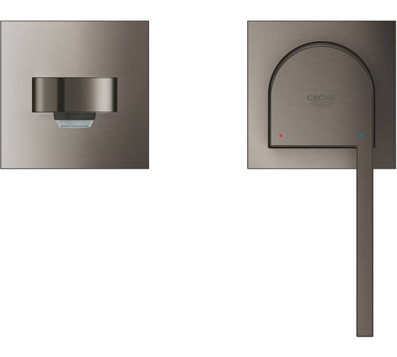 Внешняя часть смесителя для раковины Grohe Plus на 2 отверстия, M-Size, темный графит матовый 29303AL3