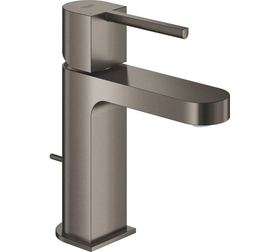 Смеситель для раковины Grohe Plus с донным клапаном, S-Size темный графит матовый 32612AL3