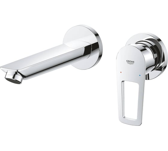 Смеситель для раковины Grohe BauLoop скрытого монтажа на 2 отверстия, в комплекте с монтажной частью, хром 20289001