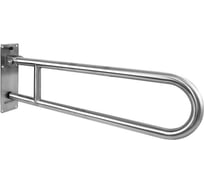 Полукруглый поручень для людей с ограниченными возможностями NOFER без держателя для туалетной бумаги, матовый 15051.SP.80.S