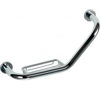 Поручень для ванн NOFER Siena загнутый с мыльницей 400 мм 16355.В