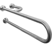 Полукруглый поручень NOFER правый неподвижный с тремя точками опоры, матовый 15048.S