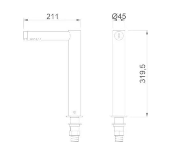 Сушилка для рук Nofer airtap в виде крана 01910.B