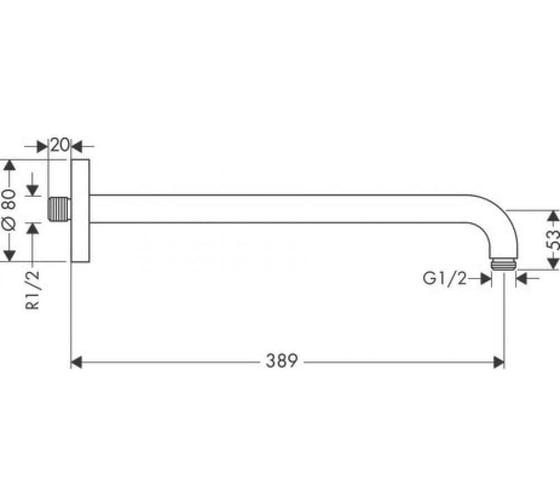 Держатель душа Hansgrohe 389 мм 27413990 00000059586