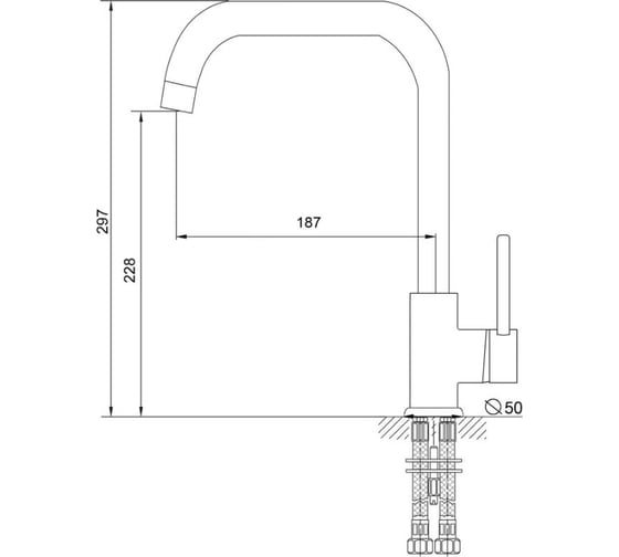 Смеситель для кухни SANDAY SD563304-19