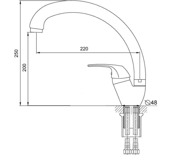 Смеситель для кухни SANDAY SD4603-07