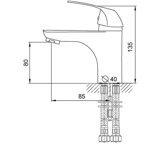 Смеситель для умывальника SANDAY SD34302-07