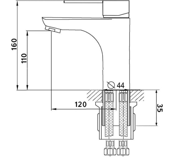 Смеситель для умывальника SANDAY SD34866-06