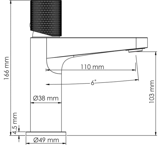 Смеситель для умывальника WasserKraft Ems 7603