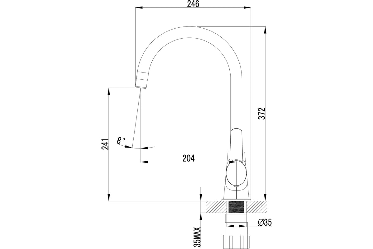 Смеситель lemark atlantiss lm3255c для кухни