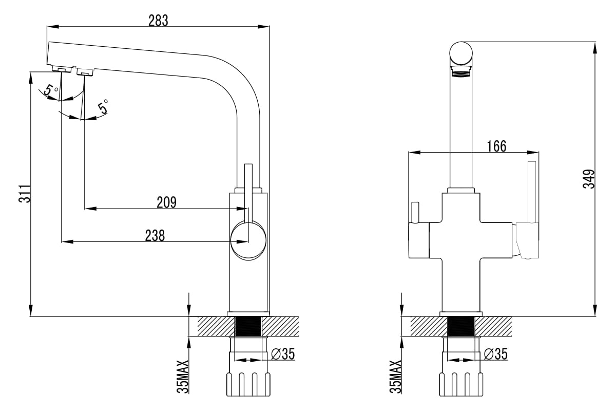 Смеситель для кухни мойки lemark comfort lm3060c