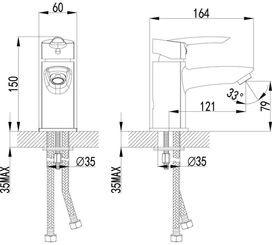 Смеситель для раковины Lemark Mars LM3506C