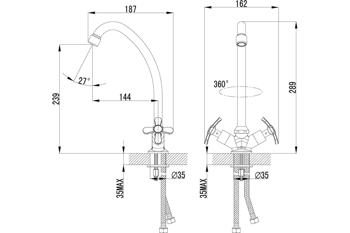 Смеситель для кухни lemark basis lm3605c