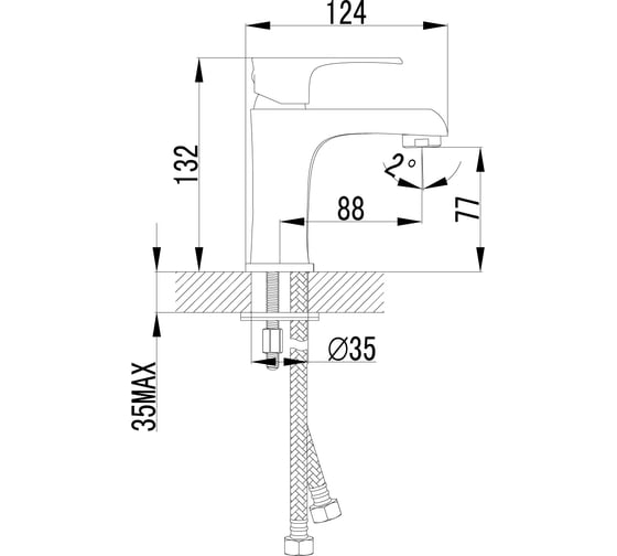 Смеситель для раковины Lemark Plus Factor LM1606C