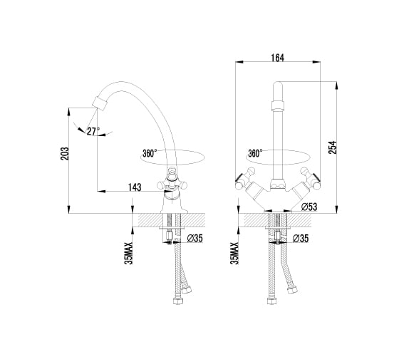 Смеситель для кухни Lemark Plus Harmony LM1404C