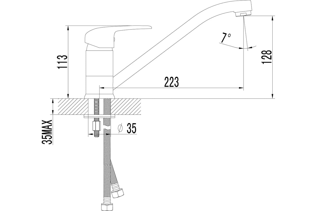 Смеситель для кухни lemark standard lm2105c