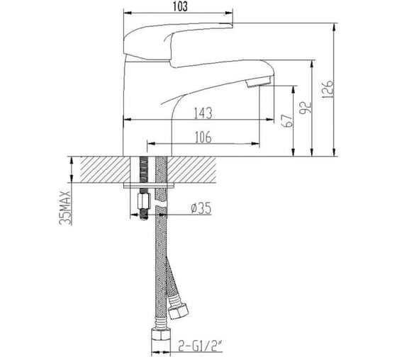 Смеситель для раковины Lemark Pramen LM3306C