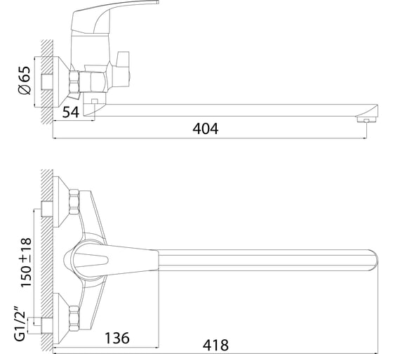 Смеситель для ванны Rossinka D40-32