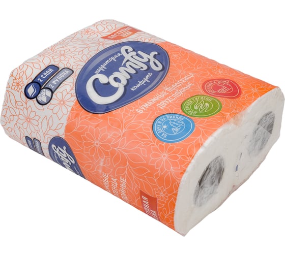 Полотенца бумажные COMFY "Доступная цена" 2-сл. 2 рул./вл.12 1-7538
