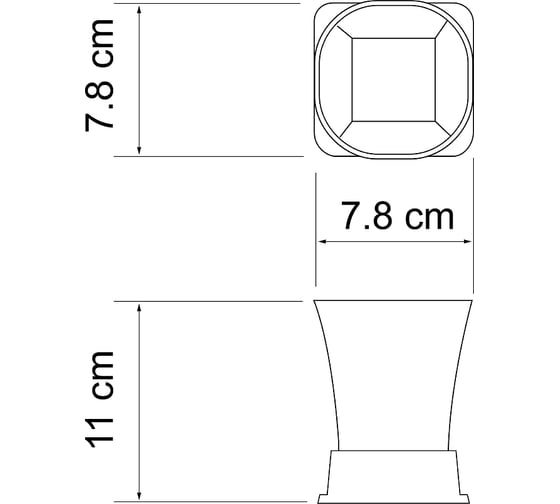 Стакан для зубных щеток WasserKraft Amper ickel K-5428N