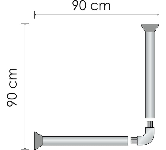 Карниз для ванной WasserKraft Dinkel SC-469090