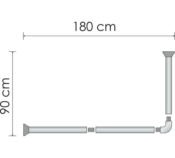 Карниз для ванной WasserKraft Dinkel SC-469018