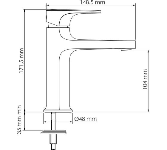 Смеситель для умывальника WasserKraft Weida 3103