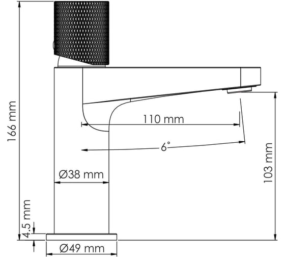 Смеситель для умывальника WasserKraft Paar 8803
