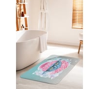 Коврик для ванной комнаты и туалета противоскользящий JOYARTY "Зимняя прогулка кошечки" 60х100 см bath_290628_60x100