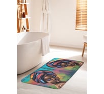 Коврик для ванной комнаты и туалета противоскользящий JOYARTY "Африканка" 60х100 см bath_425003_60x100