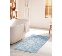 Коврик для ванной комнаты и туалета противоскользящий JOYARTY "Иней снежинок" 60х100 см bath_419800_60x100