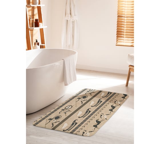 Коврик для ванной комнаты и туалета противоскользящий JOYARTY "Античное панно" 60х100 см bath_97383_60x100 1