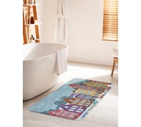 Коврик для ванной комнаты и туалета противоскользящий JOYARTY "Голландский зимний город" 60х100 см bath_74172_60x100