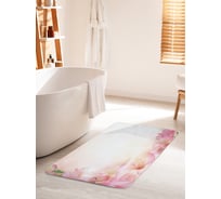 Коврик для ванной комнаты и туалета противоскользящий JOYARTY "Розовые лилии" 60х100 см bath_55130_60x100