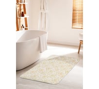 Коврик для ванной комнаты и туалета противоскользящий JOYARTY "Декоративный абрис роз" 60х100 см bath_60710_60x100