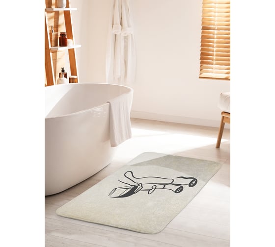 Коврик для ванной комнаты и туалета противоскользящий JOYARTY "Независимая женщина" 60х100 см bath_385288_60x100 1