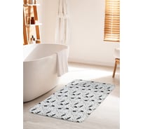 Коврик для ванной комнаты и туалета противоскользящий JOYARTY "Милые бульдоги" 60х100 см bath_60792_60x100