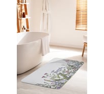 Коврик для ванной комнаты и туалета противоскользящий JOYARTY "Полевые цветы и травы" 60х100 см bath_63427_60x100