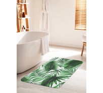 Коврик для ванной комнаты и туалета противоскользящий JOYARTY "Ботаника тропиков" 60х100 см bath_40397_60x100